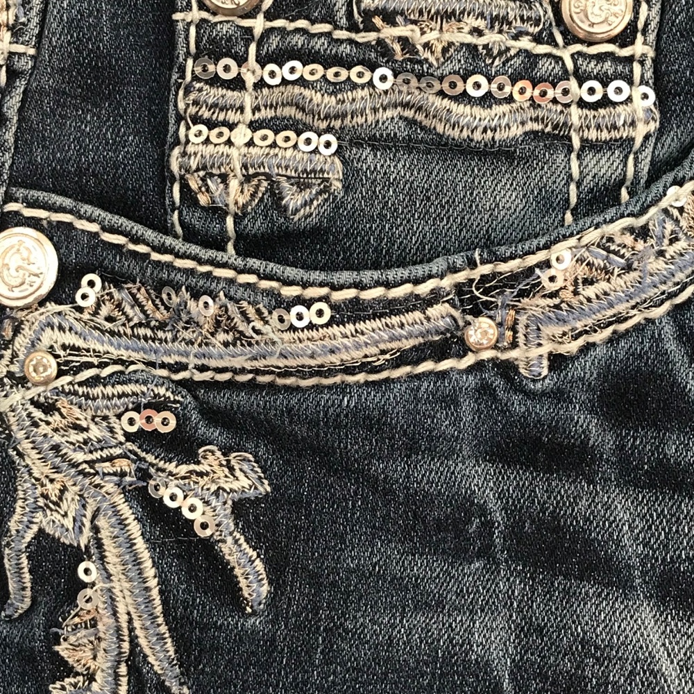 NWT Grace in LA capris/denim size 26 Easy Fit dark wash cowgirl country western - Picture 5 of 15